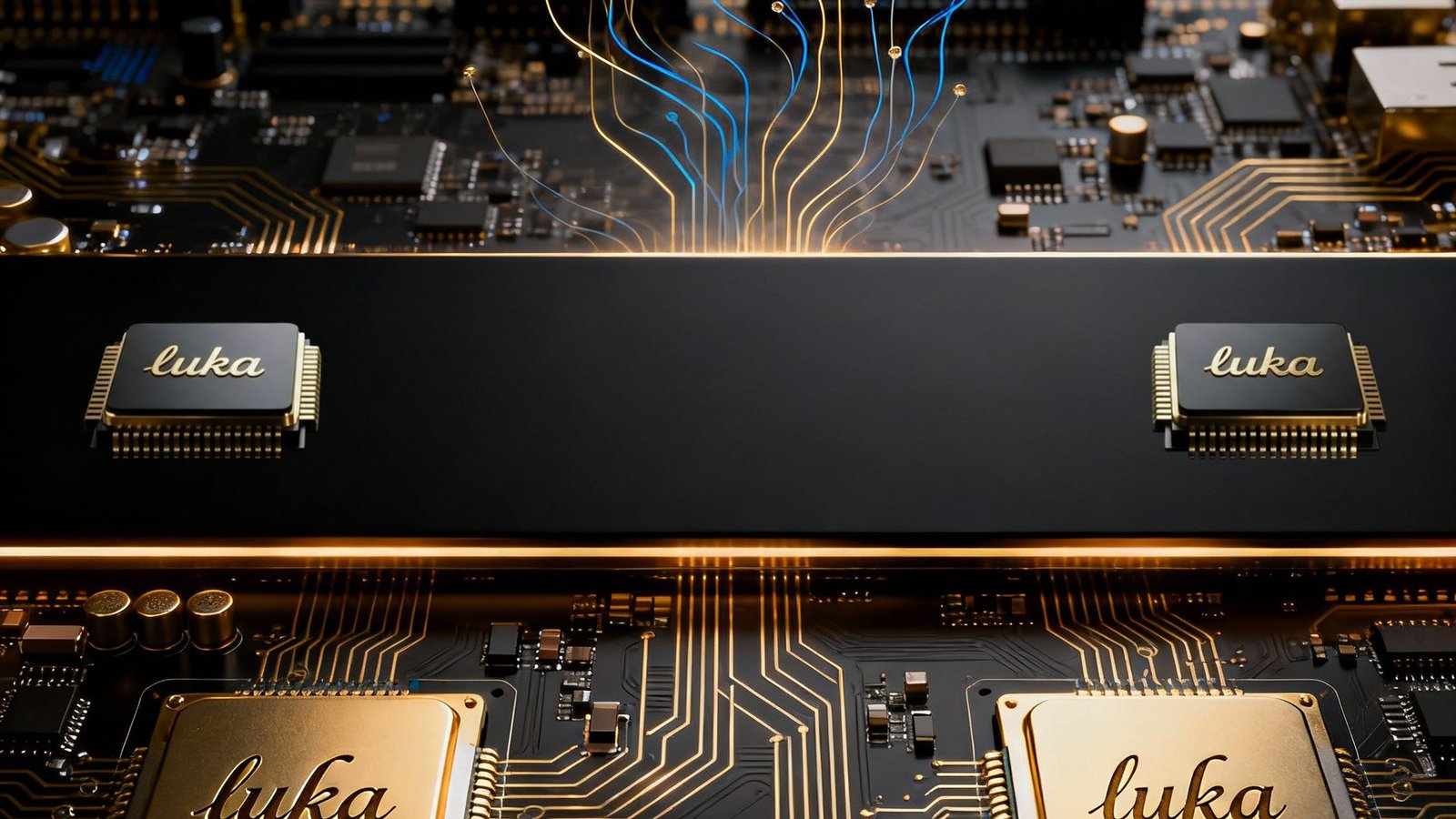 Circuitos dorados Luka interconectados — reparación, diagnóstico y optimización profesional de equipos informáticos